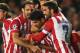 LONDON, ENGLAND - APRIL 30: Diego Costa of Club Atletico de Madrid celebrates his goal with team mates during the UEFA Champions League semi-final second leg match between Chelsea and Club Atletico de Madrid at Stamford Bridge on April 30, 2014 in London