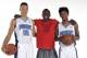 ORLANDO, FL - JUNE 27: Orlando Magic 2014 NBA Draft Picks Aaron Gordon and Elfrid Payton, along with Magic guard Victor Oladipo, pose for a portrait on June 27, 2014 at Amway Center in Orlando, Florida. NOTE TO USER: User expressly acknowledges and agree