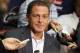 CLEVELAND - OCTOBER 27: Majority owner Dan Gilbert of the Cleveland Cavaliers talks to the media prior to playing the Boston Celtics in the Cavaliers 2010 home opner at Quicken Loans Arena on October 27, 2010 in Cleveland, Ohio. NOTE TO USER: User expre