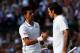 LONDON, ENGLAND - JULY 06: Novak Djokovic of Serbia shakes hands with Roger Federer of Switzerland after their Gentlemen's Singles Final match on day thirteen of the Wimbledon Lawn Tennis Championships at the All England Lawn Tennis and Croquet Club on J