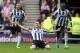 Debuchy celebrates scoring for Newcastle last season.