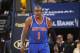 OAKLAND, CA - MARCH 30: Amar'e Stoudemire #1 of the New York Knicks in a game against the Golden State Warriors on March 30, 2014 at Oracle Arena in Oakland, California. NOTE TO USER: User expressly acknowledges and agrees that, by downloading and or usin
