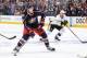 COLUMBUS, OH - APRIL 21: Ryan Johansen #19 of the Columbus Blue Jackets skates with the puck against the Pittsburgh Penguins in Game Three of the First Round of the 2014 Stanley Cup Playoffs on April 21, 2014 at Nationwide Arena in Columbus, Ohio. Pittsb
