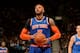 TORONTO, CANADA - April 11: Carmelo Anthony #7 of the New York Knicks attempts a free throw against the Toronto Raptors on April 11, 2014 at the Air Canada Centre in Toronto, Ontario, Canada. NOTE TO USER: User expressly acknowledges and agrees that, by
