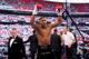 LONDON, ENGLAND - MAY 31: Anthony Joshua celebrates his victory over Matt Legg during their Heavyweight bout at Wembley Stadium on May 31, 2014 in London, England. (Photo by Scott Heavey/Getty Images)