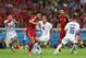 RIO DE JANEIRO, BRAZIL - JUNE 18: Santi Cazorla of Spain and Jorge Valdivia of Chile compete for the ball during the 2014 FIFA World Cup Brazil Group B match between Spain and Chile at Maracana on June 18, 2014 in Rio de Janeiro, Brazil. (Photo by Matt