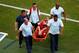 SALVADOR, BRAZIL - JUNE 16: Fabio Coentrao of Portugal is stretchered off the field after an injury during the 2014 FIFA World Cup Brazil Group G match between Germany and Portugal at Arena Fonte Nova on June 16, 2014 in Salvador, Brazil. (Photo by Matt
