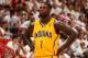 MIAMI, FL - MAY 30: Lance Stephenson #1 of the Indiana Pacers looks on in Game Six of the Eastern Conference Finals against the Miami Heat during the 2014 NBA Playoffs on May 30, 2014 in Miami, Fl. NOTE TO USER: User expressly acknowledges and agrees tha