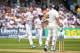 NOTTINGHAM, ENGLAND - JULY 10: England player Stuart Broad runs through after taking the wicket of India batsman Ishant Sharma during day two of the 1st Investec Test Match between England and India at Trent Bridge on July 10, 2014 in Nottingham, Engla