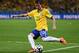 BELO HORIZONTE, BRAZIL - JULY 08: Bernard of Brazil strikes the ball during the 2014 FIFA World Cup Brazil Semi Final match between Brazil and Germany at Estadio Mineirao on July 8, 2014 in Belo Horizonte, Brazil. (Photo by Buda Mendes/Getty Images)