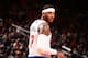 NEW YORK, NY - APRIL 02: Carmelo Anthony #7 of the New York Knicks during a game against the Brooklyn Nets at Madison Square Garden in New York City on April 02, 2014. NOTE TO USER: User expressly acknowledges and agrees that, by downloading and or using