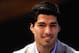 BARCELONA, SPAIN - MAY 14: Luis Suarez of Liverpool faces the media during the presentation as new Ambassador for 888poker on May 14, 2014 in Barcelona, Spain. (Photo by David Ramos/Getty Images)
