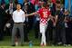 RECIFE, BRAZIL - JUNE 23: Ante Rebic of Croatia walks off the pitch after receiving a red card as head coach Niko Kovac looks on during the 2014 FIFA World Cup Brazil Group A match between Croatia and Mexico at Arena Pernambuco on June 23, 2014 in Recife