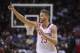 Mar 27, 2014; Houston, TX, USA; Houston Rockets forward Chandler Parsons (25) reacts after scoring during the third quarter against the Philadelphia 76ers at Toyota Center. The Rockets defeated the 76ers 120-98. Mandatory Credit: Troy Taormina-USA TODAY S