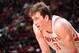 HOUSTON, TX - MARCH 17: Omer Asik #3 of the Houston Rockets reacts to a play against the Utah Jazz on March 17, 2014 at the Toyota Center in Houston, Texas. NOTE TO USER: User expressly acknowledges and agrees that, by downloading and or using this photo