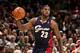 CLEVELAND - DECEMBER 25: LeBron James #23 of the Cleveland Cavaliers moves the ball up court during the game against the Washington Wizards at Quicken Loans Arena on December 25, 2008 in Cleveland, Ohio. The Cavs won 93-89. NOTE TO USER: User expressly