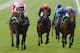 KILDARE, IRELAND - MAY 24: Wayne Lordan riding Slade Power (2L) win The Weatherbys Ireland Greenlands Stakes at Curragh racecourse on May 24, 2014 in Kildare, Ireland. (Photo by Alan Crowhurst/Getty Images)