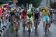 GERARDMER LA MAUSELAINE, FRANCE - JULY 12: Alberto Contador (C) of Spain and Tinkoff-Saxo attacks the group of the yellow jersey of Vincenzo Nibali (2R) of Italy and the Astana Pro Team on the final climb of stage eight of the 2014 Le Tour de France from