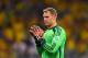 BELO HORIZONTE, BRAZIL - JULY 08: Manuel Neuer of Germany reacts during the 2014 FIFA World Cup Brazil Semi Final match between Brazil and Germany at Estadio Mineirao on July 8, 2014 in Belo Horizonte, Brazil. (Photo by Buda Mendes/Getty Images)