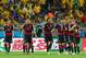 BELO HORIZONTE, BRAZIL - JULY 08: Sami Khedira of Germany (C) celebrates with his team-mates (L-R) Mesut Oezil, Miroslav Klose, Benedikt Hoewedes, Bastian Schweinsteiger, Thomas Mueller, Toni Kroos of Germany and Philipp Lahm after scoring their fifth g
