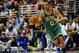 Apr 14, 2014; Philadelphia, PA, USA; Boston Celtics guard Avery Bradley (0) moves the ball upcourt during the second quarter of the game against the Philadelphia 76ers at Wells Fargo Center. Mandatory Credit: John Geliebter-USA TODAY Sports