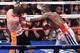 LAS VEGAS, NV - JULY 12: Erislandy Lara (R) hits Canelo Alvarez in the 10th round of their junior middleweight bout at the MGM Grand Garden Arena on July 12, 2014 in Las Vegas, Nevada. Alvarez won in a split decision. (Photo by Ethan Miller/Getty Images