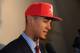 HOUSTON - June 30: Nick Johnson #3 of the Houston Rockets speaks to the media in a press conference after being drafted in Houston, Texas. NOTE TO USER: User expressly acknowledges and agrees that, by downloading and or using this photograph, User is con