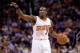 Apr 14, 2014; Phoenix, AZ, USA; Phoenix Suns guard Eric Bledsoe (2) dribbles against the Memphis Grizzlies during the first half at US Airways Center. Mandatory Credit: Joe Camporeale-USA TODAY Sports