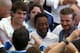 RIO DE JANEIRO, BRAZIL - JULY 13: (L-R) Former Brazilian international Kaka, former Brazilian international Pele and former England international David Beckham look on prior to the 2014 FIFA World Cup Brazil Final match between Germany and Argentina at M