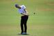 PINEHURST, NC - JUNE 15: Adam Scott of Australia hits his third shot on the fourth hole during the final round of the 114th U.S. Open at Pinehurst Resort & Country Club, Course No. 2 on June 15, 2014 in Pinehurst, North Carolina. (Photo by David Cannon/G