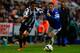 NEWCASTLE UPON TYNE, ENGLAND - MARCH 25: Hatem Ben Arfa of Newcastle United and Ross Barkley of Everton battle for the ball during the Barclays Premier League match between Newcastle United and Everton at St James' Park on March 25, 2014 in Newcastle upo