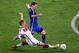 RIO DE JANEIRO, BRAZIL - JULY 13: Bastian Schweinsteiger of Germany tackles Lucas Biglia of Argentina during the 2014 FIFA World Cup Brazil Final match between Germany and Argentina at Maracana on July 13, 2014 in Rio de Janeiro, Brazil. (Photo by Rober