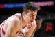 HOUSTON, TX - APRIL 6: Omer Asik #3 of the Houston Rockets during a game against the Denver Nuggets on April 6, 2014 at the Toyota Center in Houston, Texas. NOTE TO USER: User expressly acknowledges and agrees that, by downloading and or using this photo