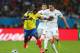 Schneiderlin competes with Ecuador's Enner Valencia during France's 0-0 World Cup draw, the midfielder's only appearance of the tournament.