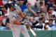 BOSTON, MA - JULY 10: Jose Abreu #79 of the Chicago White Sox knocks in a run in the first inning against Boston Red Sox at Fenway Park on July 10, 2014 in Boston, Massachusetts. (Photo by Jim Rogash/Getty Images)