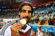 RIO DE JANEIRO, BRAZIL - JULY 13: Sami Khedira of Germany celebrates with his medal after defeating Argentina 1-0 in extra-time during the 2014 FIFA World Cup Brazil Final match between Germany and Argentina at Maracana on July 13, 2014 in Rio de Janeiro