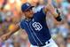 Jul 5, 2014; San Diego, CA, USA; San Diego Padres relief pitcher Huston Street (16) pitches during the ninth inning against the San Francisco Giants at Petco Park. Mandatory Credit: Jake Roth-USA TODAY Sports
