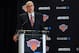 NEW YORK, NY - MARCH 18: Phil Jackson addresses the media during his introductory press conference at Madison Square Garden on March 18, 2014 in New York City. (Photo by Maddie Meyer/Getty Images)