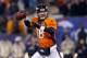 EAST RUTHERFORD, NJ - FEBRUARY 02: Quarterback Peyton Manning #18 of the Denver Broncos looks to pass against the Seattle Seahawks during Super Bowl XLVIII at MetLife Stadium on February 2, 2014 in East Rutherford, New Jersey. (Photo by Kevin C. Cox/Get