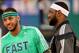 NEW ORLEANS, LA - FEBRUARY 16: The Eastern Conference's Carmelo Anthony #7 of the New York Knicks and LeBron James #6 of the Miami Heat warm up before the game against the Western Conference during 2014 NBA All-Star game at the Smoothie King Center on Fe