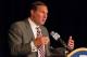 Jul 15, 2014; Hoover, AL, USA; Mississippi State Bulldogs head coach Dan Mullen talks to the media during the SEC Football Media Days at the Wynfrey Hotel. Mandatory Credit: Marvin Gentry-USA TODAY Sports