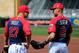 MINNEAPOLIS, MN - JULY 15: American League All-Star Derek Jeter #2 of the New York Yankees speaks with American League All-Star Mike Trout #27 of the Los Angeles Angels during batting practice prior to the 85th MLB All-Star Game at Target Field on July 1