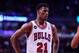Apr 14, 2014; Chicago, IL, USA; Chicago Bulls guard Jimmy Butler (21) during the second half at the United Center. Mandatory Credit: Mike DiNovo-USA TODAY Sports
