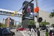 CLEVELAND, OH - JULY 11: Billboards light up signaling the return of LeBron James to the Cleveland Cavaliers after a short 'detour' on July 11, 2014 in Cleveland, Ohio. NOTE TO USER: User expressly acknowledges and agrees that, by downloading and/or usin