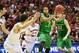Mar 22, 2014; Milwaukee, WI, USA; Oregon Ducks guard Joseph Young (3) passes the ball in the second half of a men's college basketball game against the Wisconsin Badgers during the third round of the 2014 NCAA Tournament at BMO Harris Bradley Center. Mand