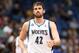MINNEAPOLIS, MN - MARCH 26: Kevin Love #42 of the Minnesota Timberwolves on the court during the game against the Atlanta Hawks on March 26, 2014 at Target Center in Minneapolis, Minnesota. NOTE TO USER: User expressly acknowledges and agrees that, by dow
