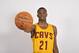 INDEPENDENCE, OH - JUNE 27: First overall draft pick Andrew Wiggins #21 of the Cleveland Cavaliers poses for portraits at The Cleveland Clinic Courts on June 27, 2014 in Independence, Ohio in Cleveland, Ohio. NOTE TO USER: User expressly acknowledges and