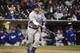 SAN DIEGO, CA - MAY 6: Billy Butler #16 of the Kansas City Royals hits an RBI double during the eleventh inning of a baseball game against the San Diego Padres at Petco Park May 6, 2014 in San Diego, California. (Photo by Denis Poroy/Getty Images)