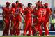 NAGPUR, INDIA - FEBRUARY 28: Khurram Chohan (C) of Canada is congratulated by team mates, after bowling Brendan Taylor of Zimbabwe for LBW during the 2011 ICC World Cup Group A game between Canada and Zimbabwe at Vidarbha Cricket Association Ground on F
