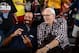 LAS VEGAS, NV - JULY 14: (L-R) Commentator Walt Frazier and New York Knicks President Phil Jackson looks on during the Samsung NBA Summer League 2014 at the Cox Pavilion on July 14, 2014 in Las Vegas, Nevada. NOTE TO USER: User expressly acknowledges and